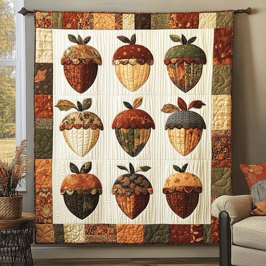 Acorn Harvest Quilted Blanket NCU0TH1862