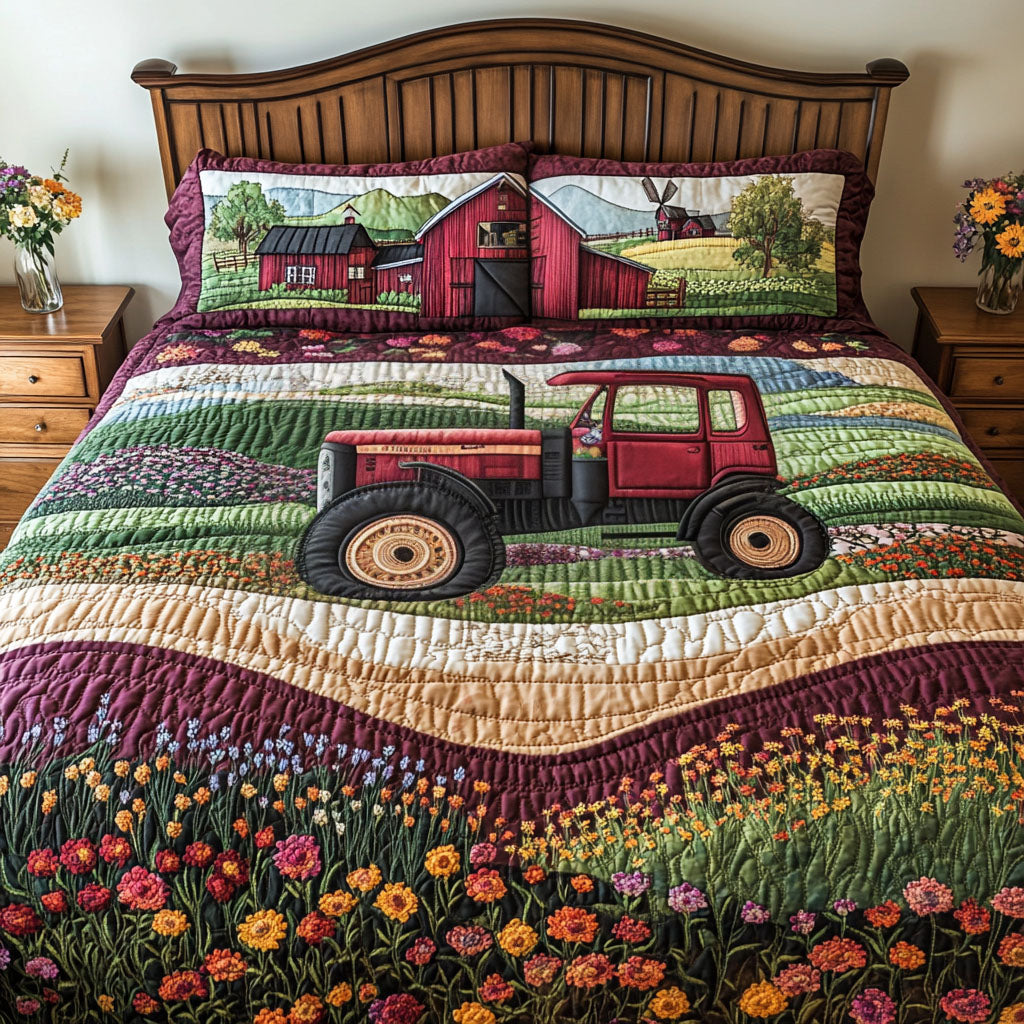 Acres of Plenty 3-Piece Quilted Bedding Set NCU0PT6792