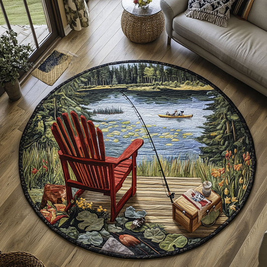 Adirondack Retreat Quilted Round Mat NCU0PT6929