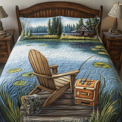 Adirondack Views 3-Piece Quilted Bedding Set NCU0PT6913