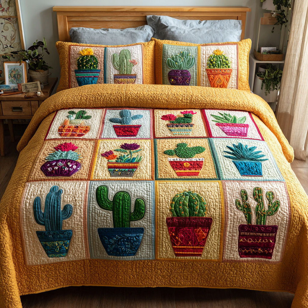Adobe Sunset 3-Piece Quilted Bedding Set NCU0DK12215