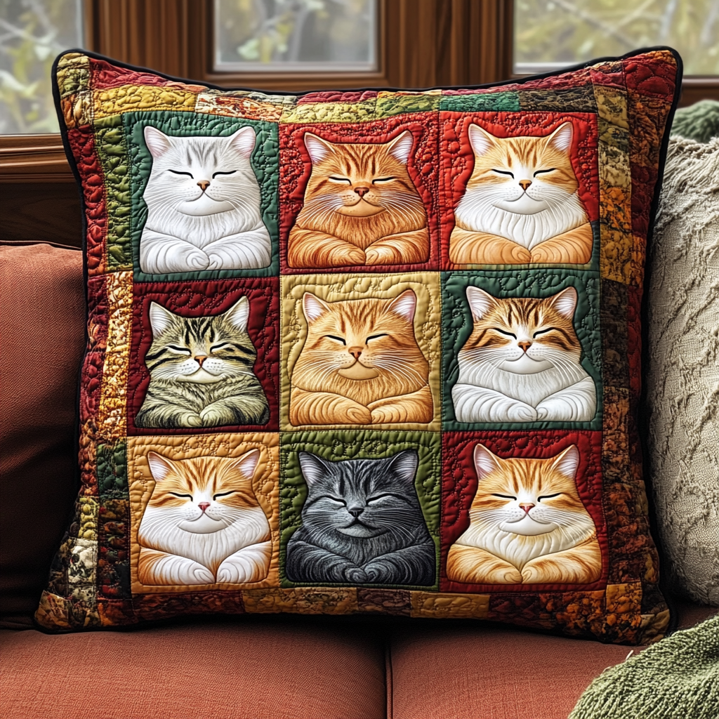 Adorable Kitten Quilted Pillow Case NCU0TL1079