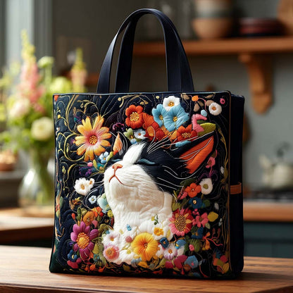 Adorable Whiskers Quilted Tote Bag NCU0NT8600