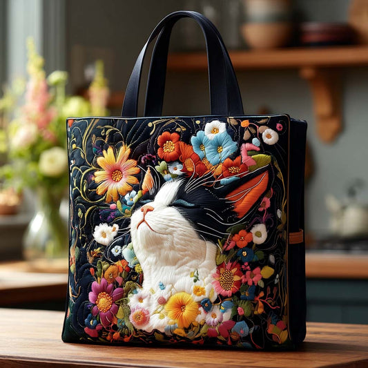 Adorable Whiskers Quilted Tote Bag NCU0NT8600