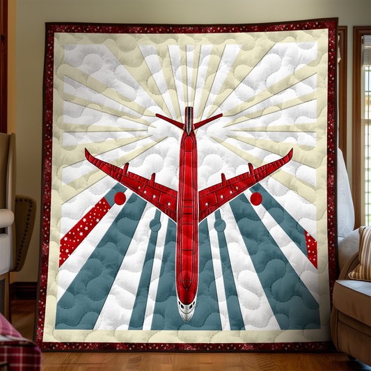 Adventure Airplane Quilted Blanket NCU0DK9252