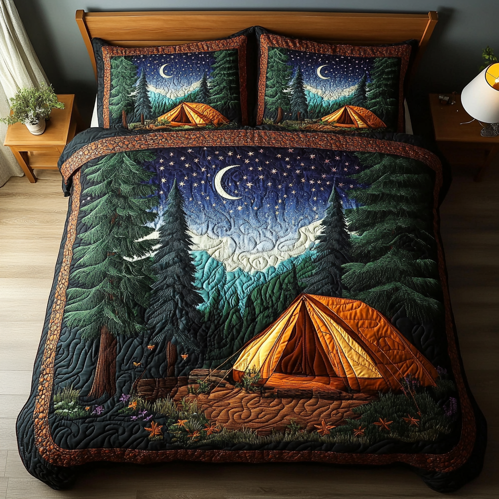 Forest 3-Piece Quilted Bedding Set NCU0VT179