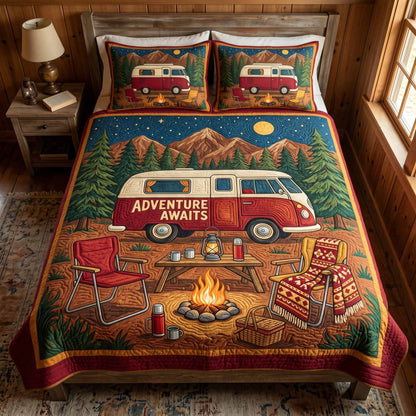 Camping 3-Piece Quilted Bedding Set NCU0VT382