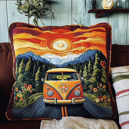 Adventure on Wheels Quilted Pillow Case NCU0PT4428
