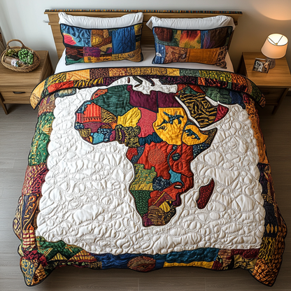 Africa Bound 3-Piece Quilted Bedding Set NCU0DK7793