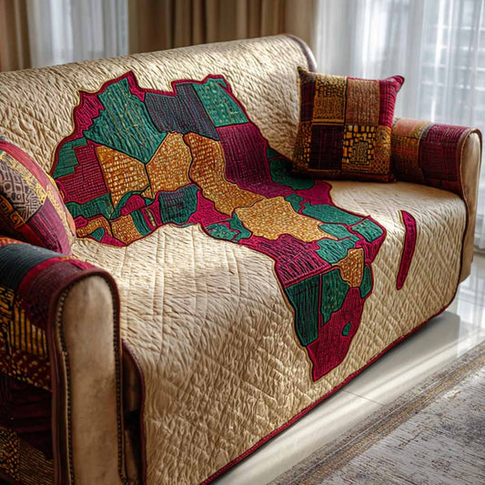 Africa Heirloom Quilted Sofa Cover NCU0XD2280