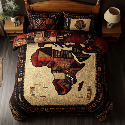 Africa Journey 3-Piece Quilted Bedding Set NCU0DK7751