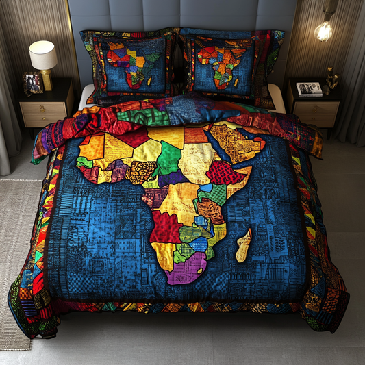Africa Journey 3-Piece Quilted Bedding Set NCU0DK7796