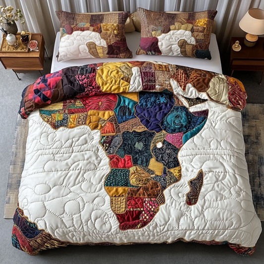 Africa Spirit 3-Piece Quilted Bedding Set NCU0DK7797