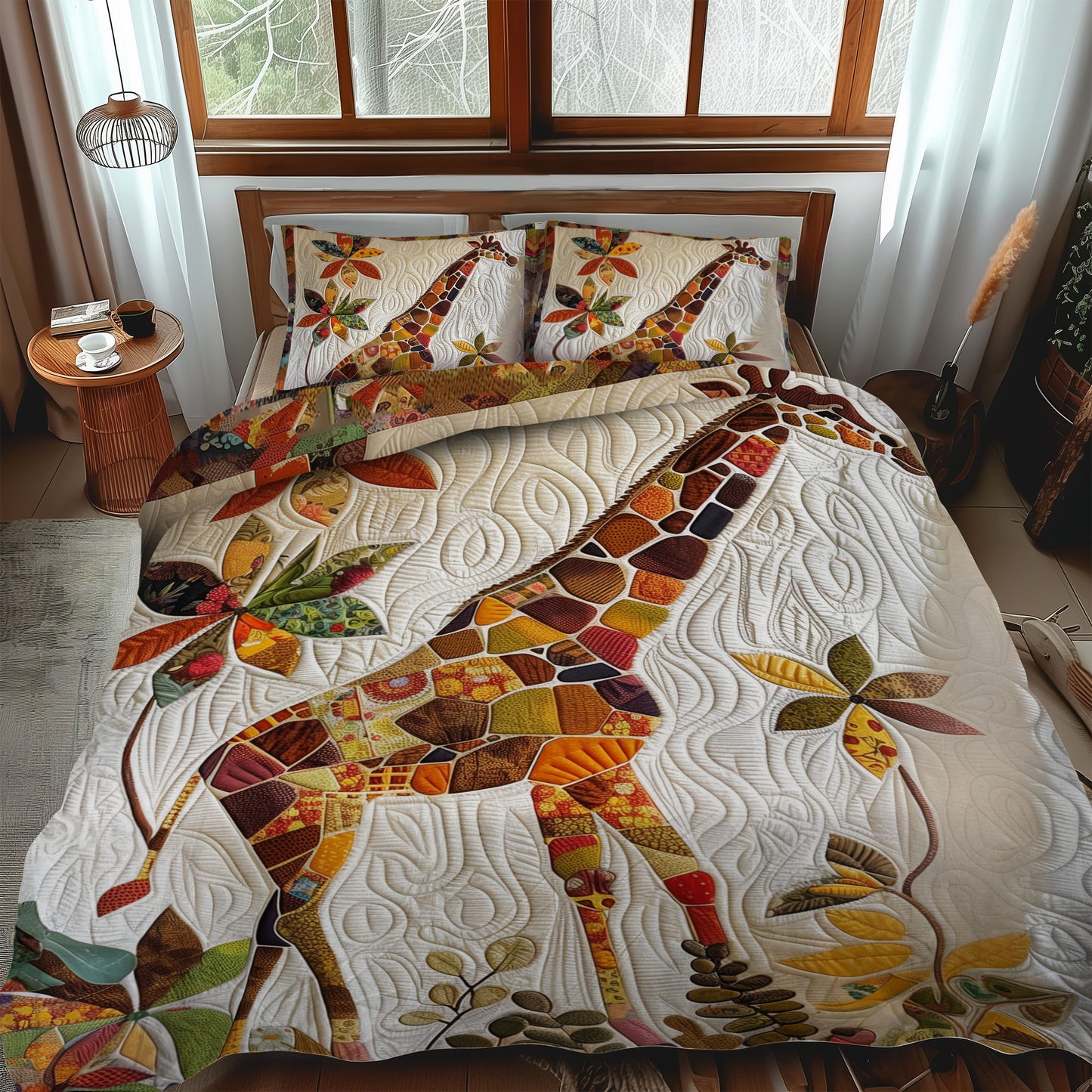 African Adventure 3-Piece Quilted Bedding Set NCU0PT227