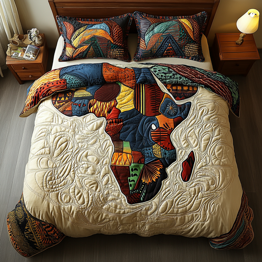 African Dream 3-Piece Quilted Bedding Set NCU0DK7749