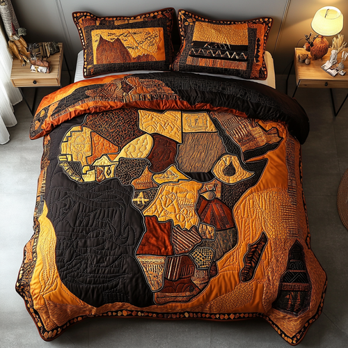 African Dream 3-Piece Quilted Bedding Set NCU0DK7798
