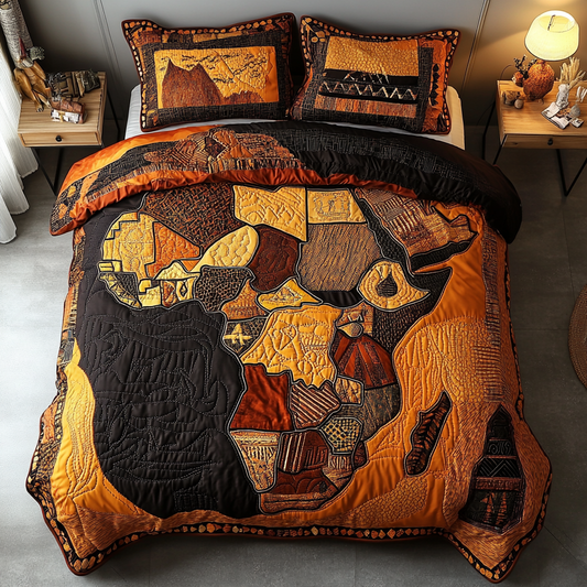 African Dream 3-Piece Quilted Bedding Set NCU0DK7798