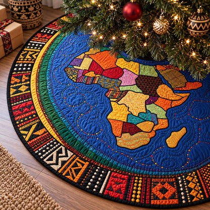 African Elegance Christmas Quilted Tree Skirt NCU0PT12077