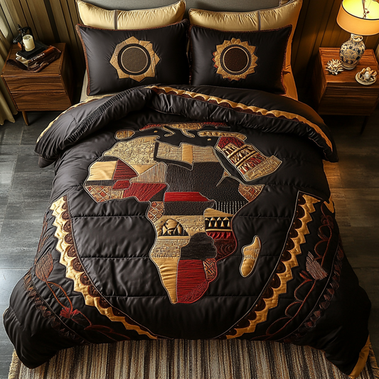 African Essence 3-Piece Quilted Bedding Set NCU0DK7753