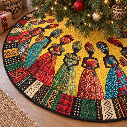 African Grace Christmas Quilted Tree Skirt NCU0PT12078