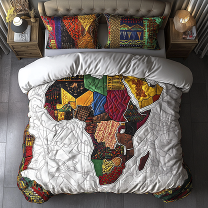 African Horizons 3-Piece Quilted Bedding Set NCU0DK7795