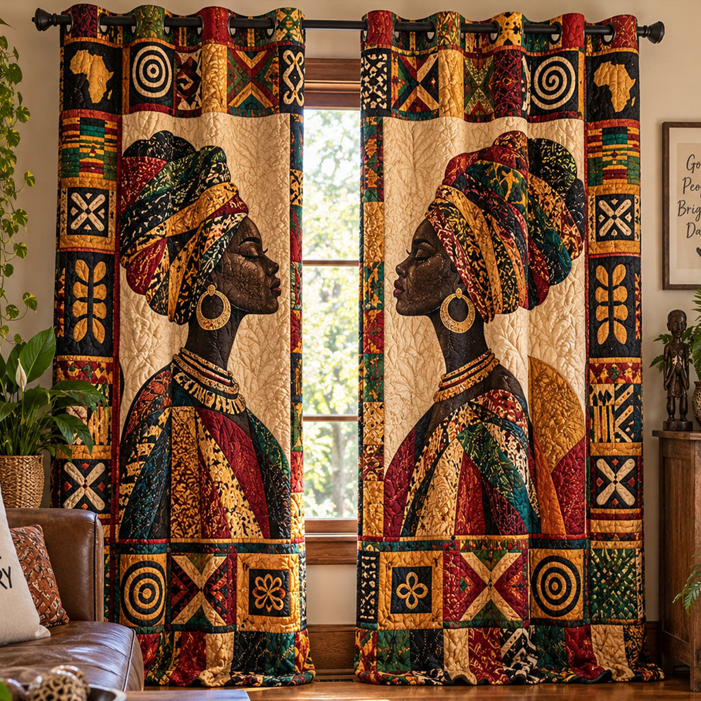 African Queen Elegance Quilted Curtains NCU0PT12093