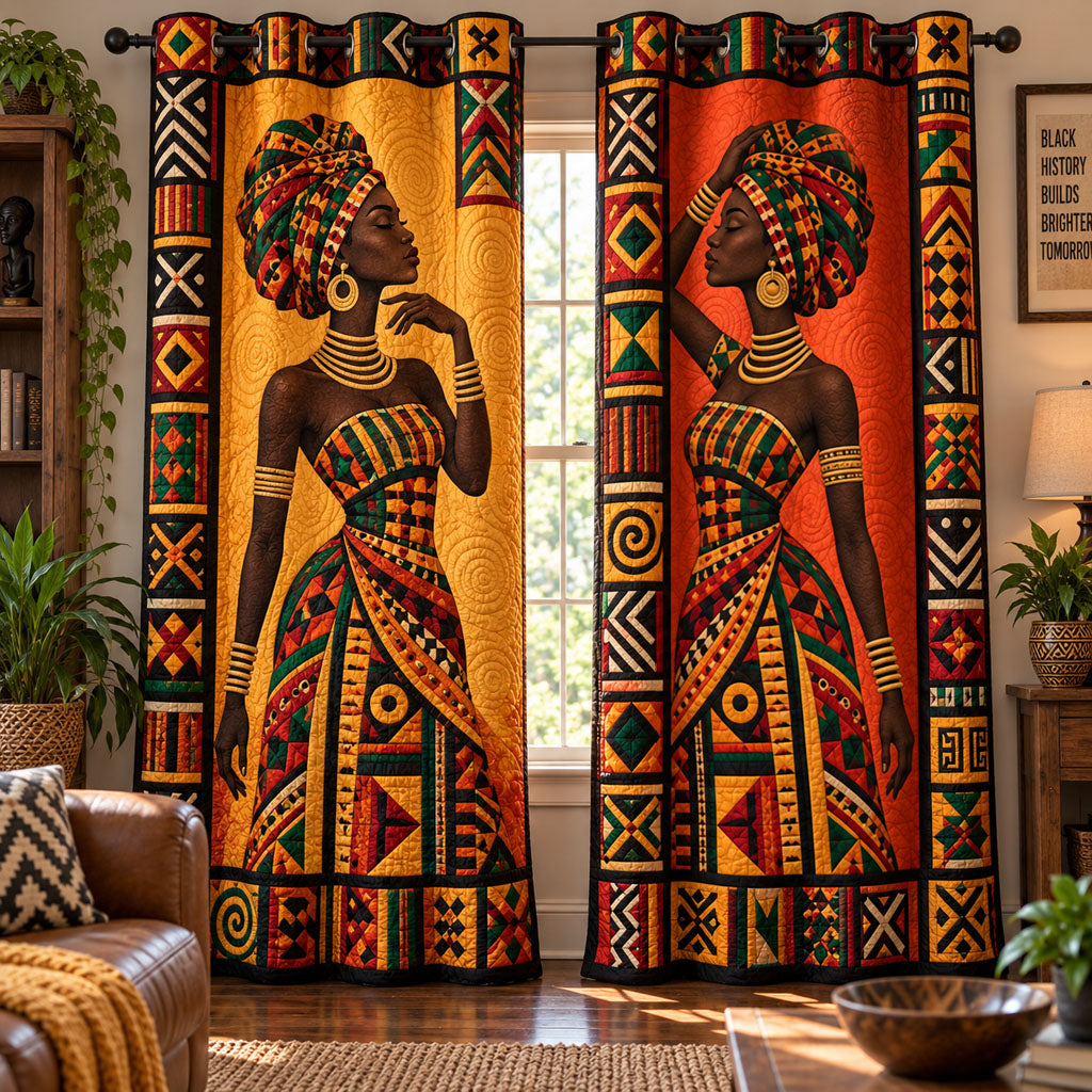 African Royalty Quilted Curtains NCU0PT12122