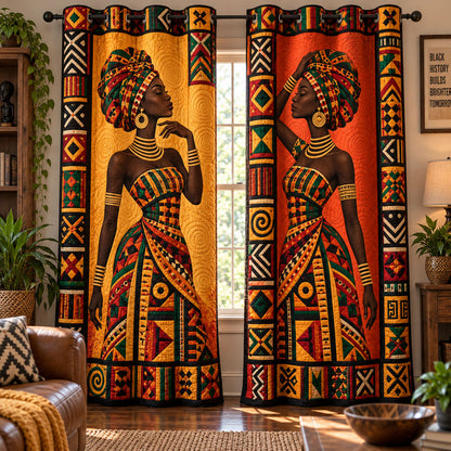 African Royalty Quilted Curtains NCU0PT12122