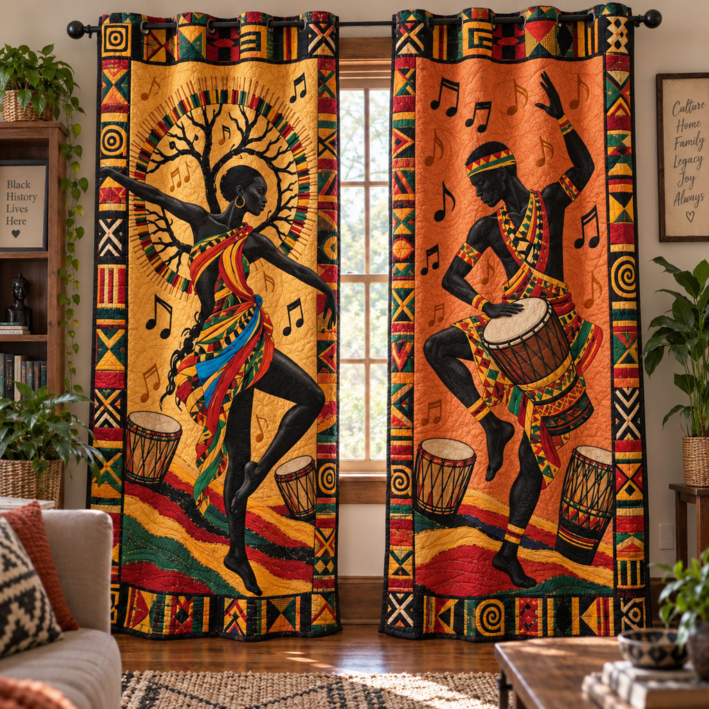 African Storyteller Quilted Curtains NCU0PT12124