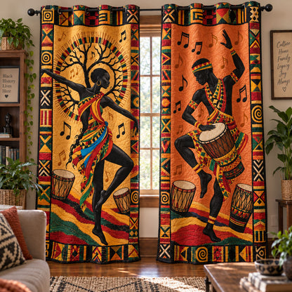 African Storyteller Quilted Curtains NCU0PT12124