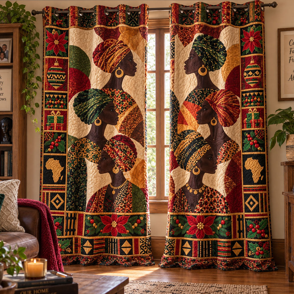 African Treasures Quilted Curtains NCU0PT12125