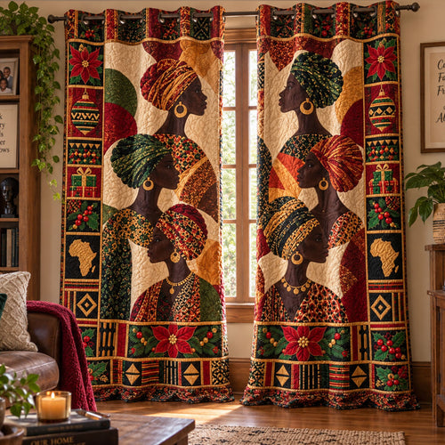 African Treasures Quilted Curtains NCU0PT12125