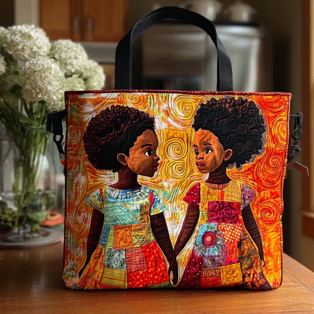 Afro Sunshine Quilted Tote Bag NCU0NT8517