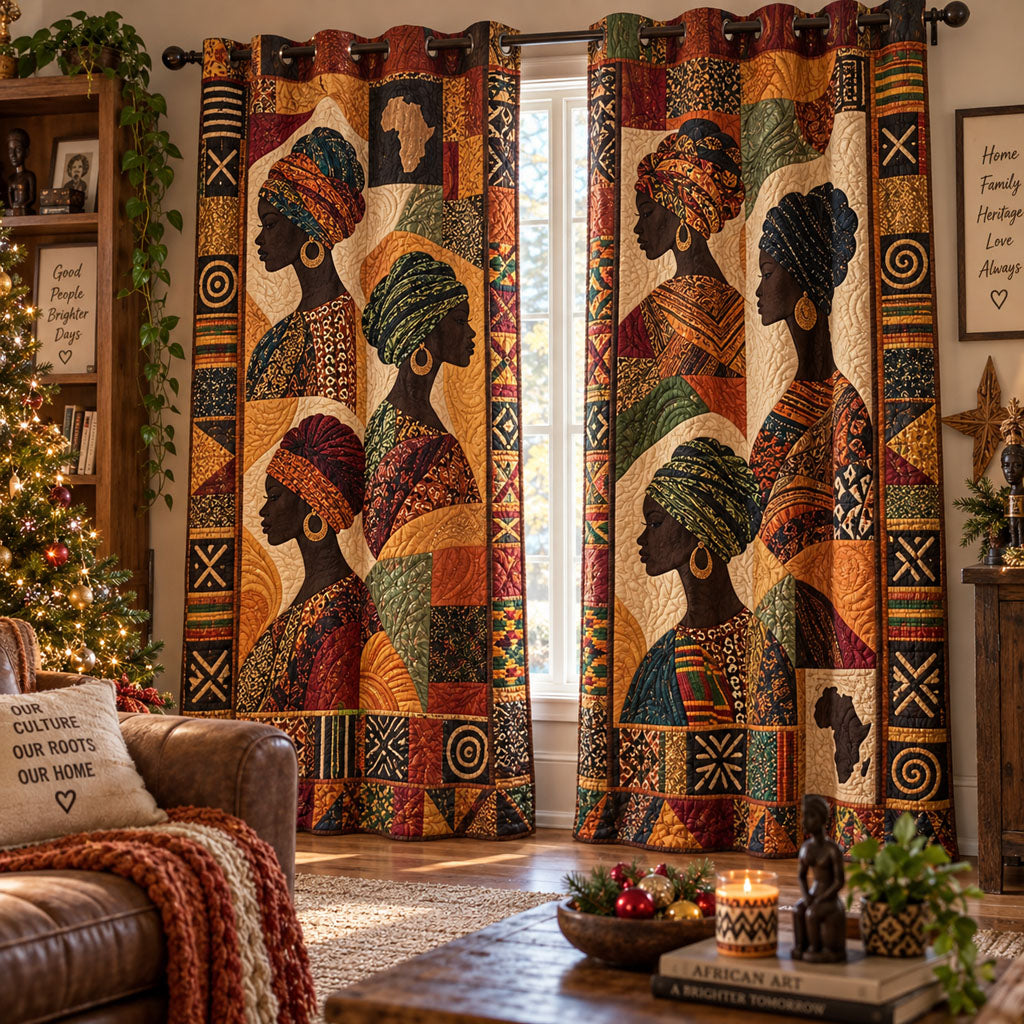 Afrocentric Harmony Quilted Curtains NCU0PT12096