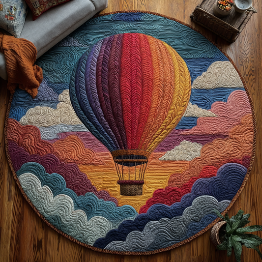 Air Balloon Quilted Round Mat NCU0PT9297