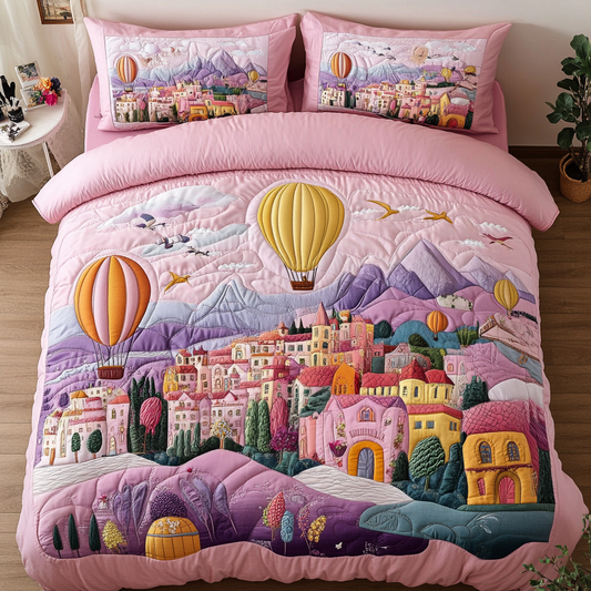 Air Escape 3-Piece Quilted Bedding Set NCU0VH3905