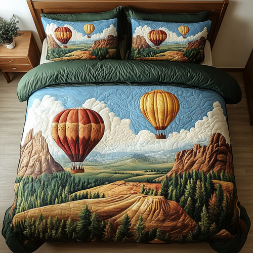 Airborne Dreams 3-Piece Quilted Bedding Set NCU0DK7116