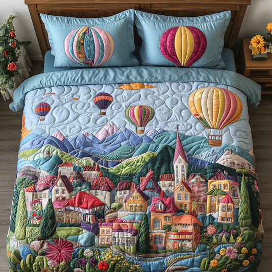 Airy Retreat 3-Piece Quilted Bedding Set NCU0VH3907