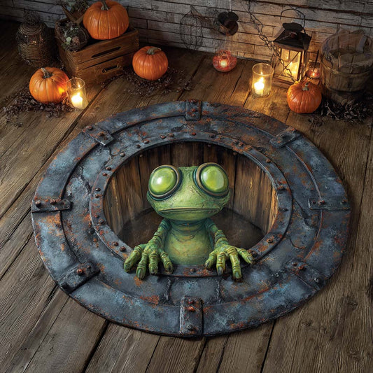 Alien from the Depths Quilted Round Mat NCU0XD952