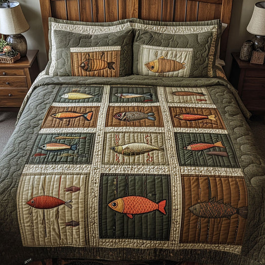 All About the Catch 3-Piece Quilted Bedding Set NCU0PT5881