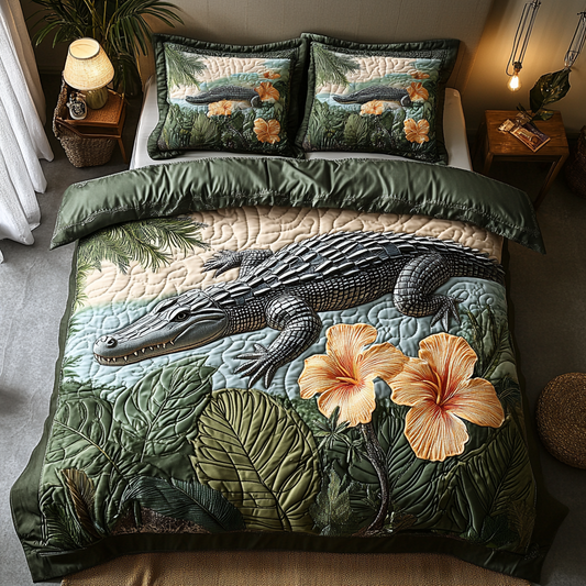 Alligator Creek 3-Piece Quilted Bedding Set NCU0DK8869