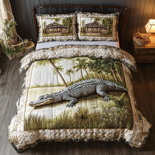 Alligator Spirit 3-Piece Quilted Bedding Set NCU0DK8871