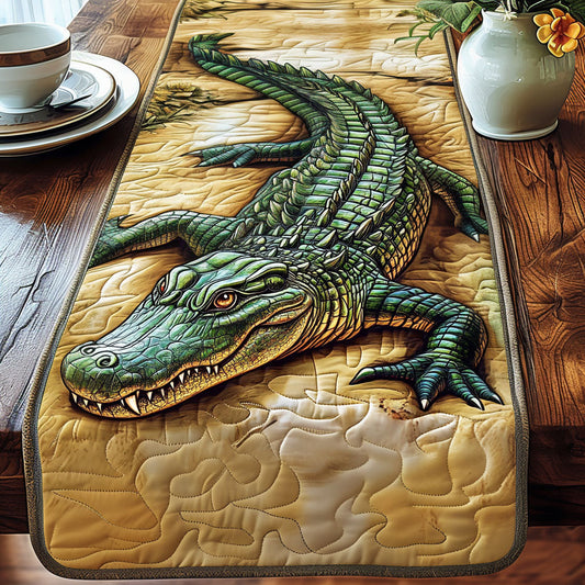 Alligator in Nature Quilted Table Runner NCU0NT5245