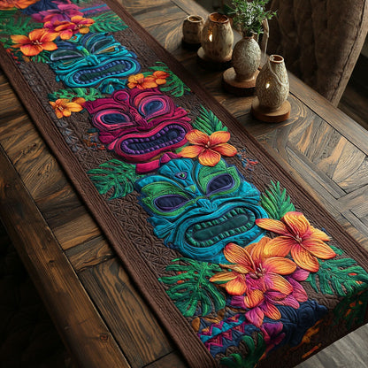Aloha Mask Quilted Table Runner NCU0NT12794