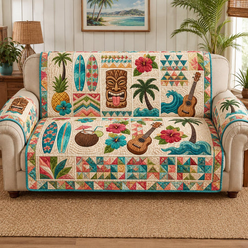 Aloha Paradise Quilted Sofa Cover NCU0DV9832