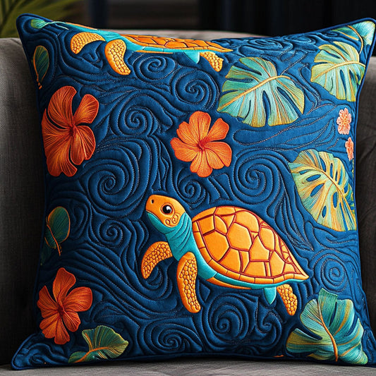 Aloha Turtle Bloom Quilted Pillow Case NCU0NT7061