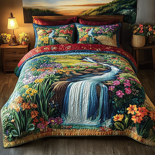 Aloha Waters 3-Piece Quilted Bedding Set NCU0VL2429