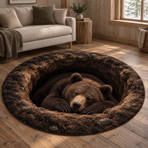 Alpine Bear Round Carpet NCU0HH2159