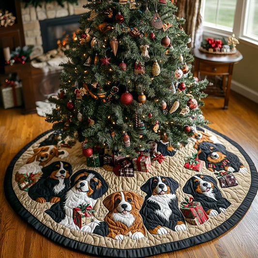 Alpine Christmas Quilted Christmas Tree Skirt NCU0DV7989