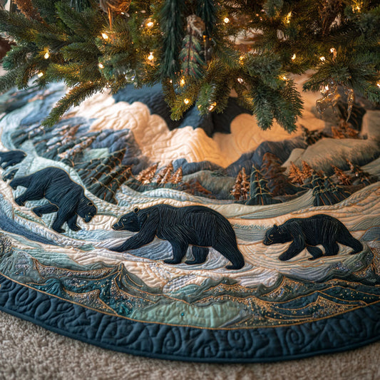 Alpine Crossing Christmas Quilted Tree Skirt NCU0TV769